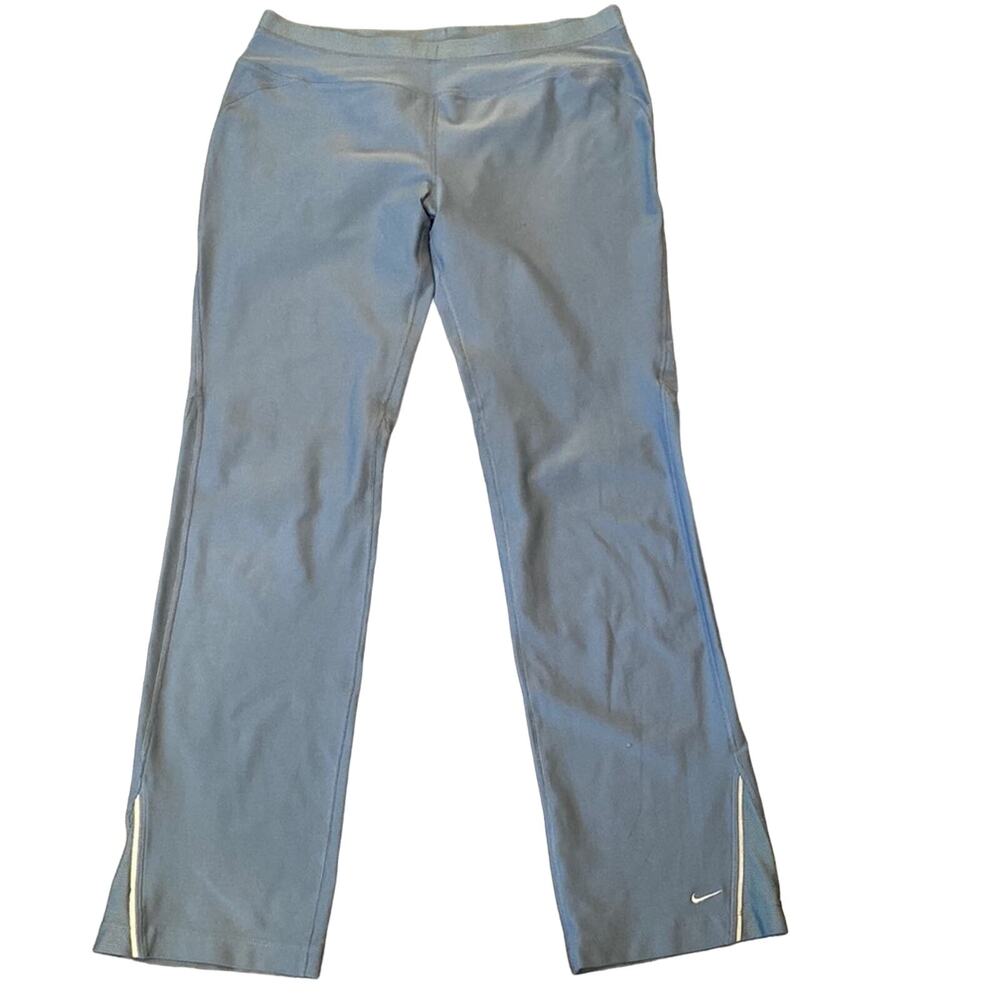 Clearance - NIKE Dri-Fit Blue Grey Straight Leg Athletic Track Pant Size Large